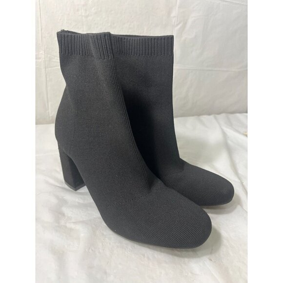 MIA Erika Fly Knit Booties Dress Boots Black - Picture 2 of 14